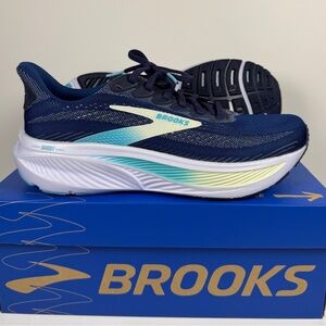 Size 8 - Brooks Ghost 17 Road-Running Shoes Women's, Navy/Green/Turquoise